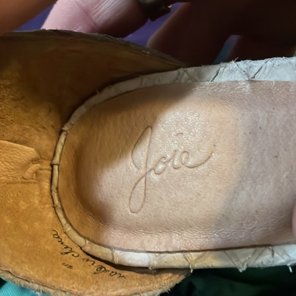 Joie Abbott faux snakeskin open toe sandals heels size 10 (40) - Picture 5 of 10